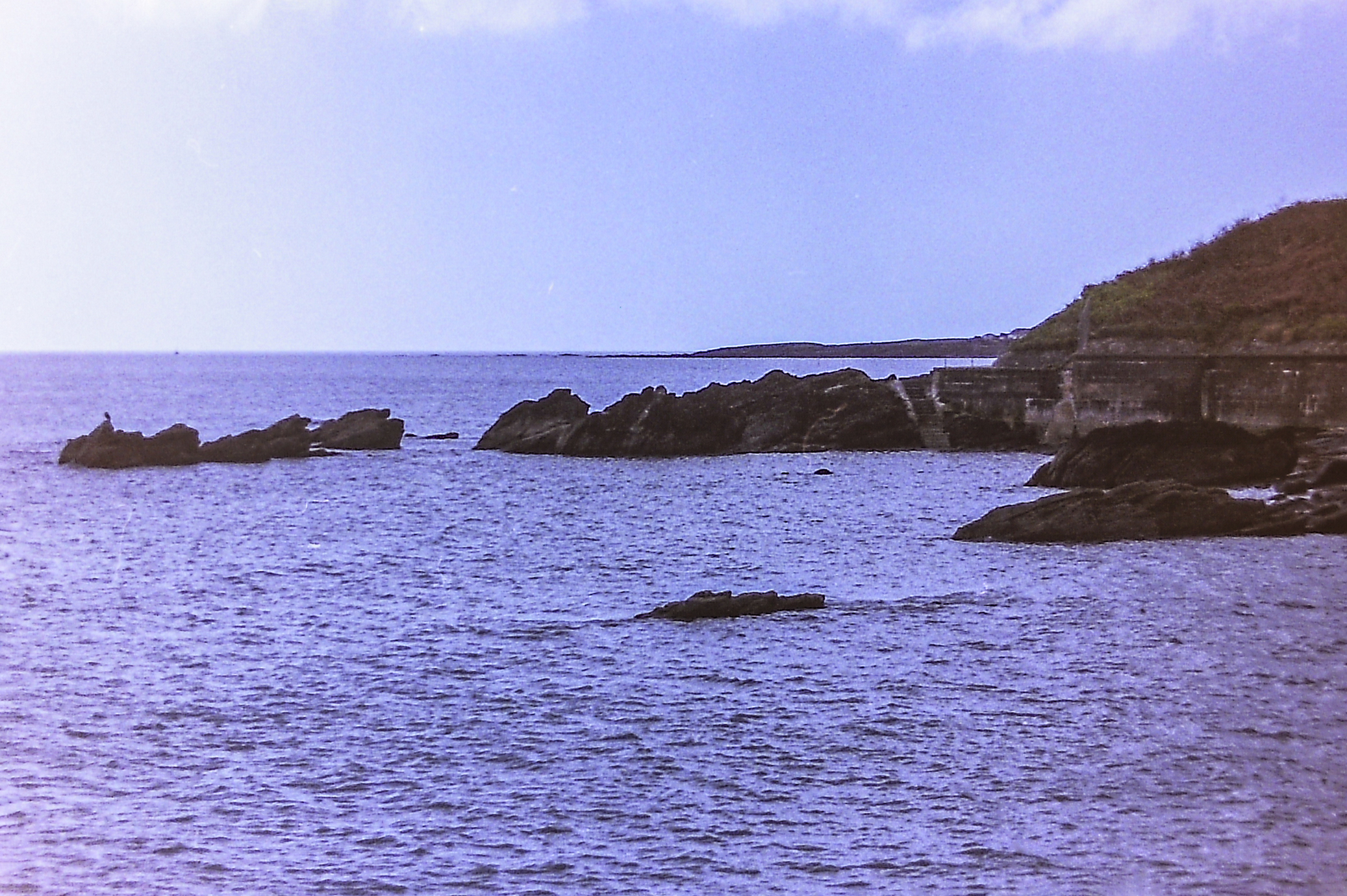 35mm negative scan photograph of looe bay