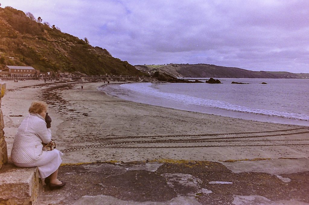 35mm negative scan photograph of looe bay